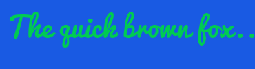 Image with Font Color 00CB53 and Background Color 195AE3